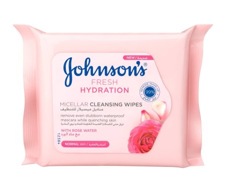 مناديل ميسيلار للتنظيف من جونسون -JOHNSONS  MICELAR CLEANSING WIPES