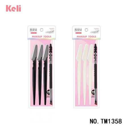 بكج شفرات وجه + فرشاة حواجب وعيون - KELI BEAUTY