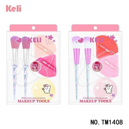 طقم فراشي ميك اب واسفنجات 5 قطع - KELI BEAUTY