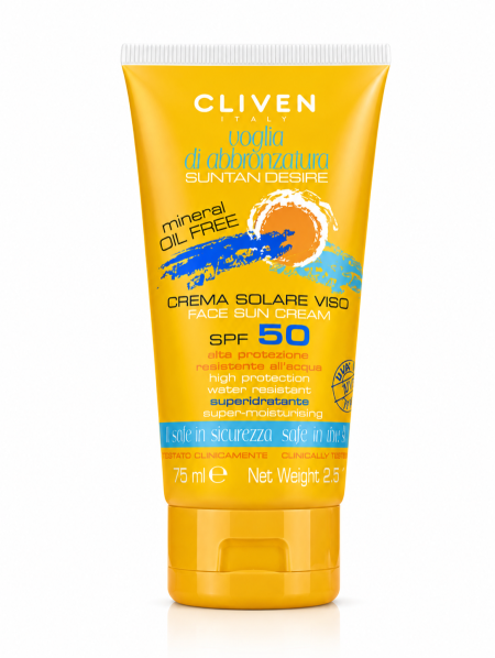 كريم واقي شمس للوجه SPF 50 مقاوم للماء -Cliven