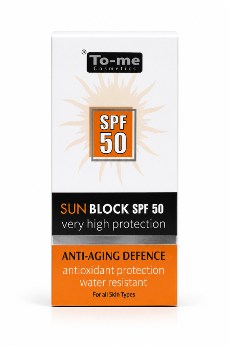 واقي شمس تومي SPF 50 حماية عالية ومقاوم للماء - To-me