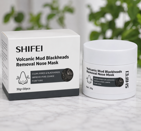 ماسك الطين البركاني لإزالة الرؤوس السوداء من الأنف – SHIFEI Volcanic Mud Blackheads Removal Nose Mask 30g