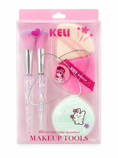 طقم قطع وفراشي مكياج كيلي – Keli 5 PCS Makeup Brush Set