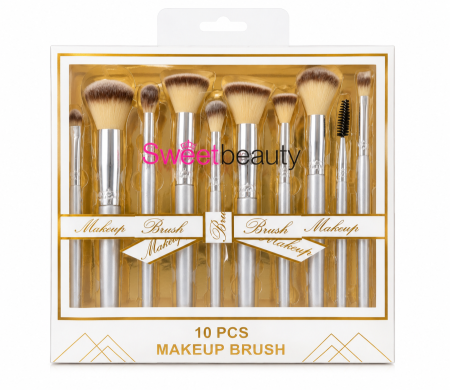 طقم فراشي مكياج سويت بيوتي 10 قطع – Sweet Beauty 10 PCS Makeup Brush Set