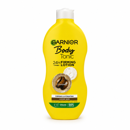 لوشن جارنييه للجسم للتفتيح والترطيب وشد البشرة 24 ساعة بالكافيين – Garnier Body Tonic