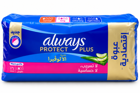 فوط Always اولويز اصلي بالألوفيرا -16 قطعة