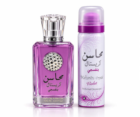 عطر محاسن كريستال بنفسجي مع مزيل عرق من لطافة -100 مل