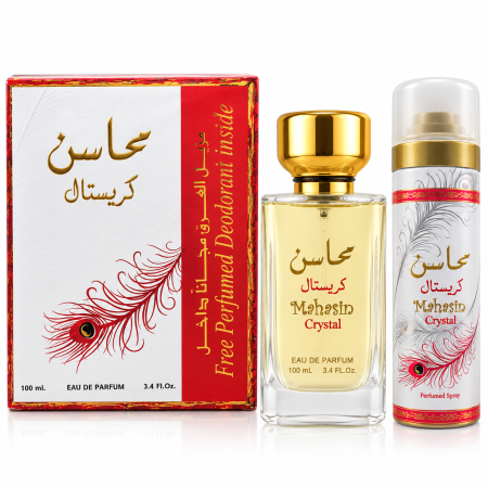 عطر محاسن كريستال أحمر مع مزيل عرق من لطافة -100 مل