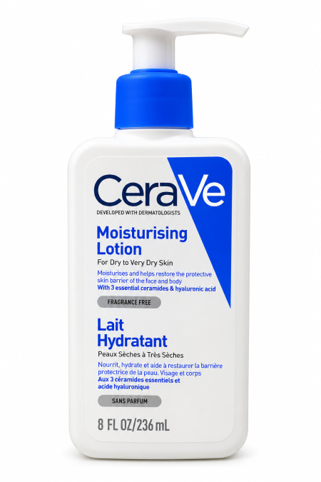 لوشن سيرافي CeraVe المرطب للوجه والجسم للبشرة الجافة إلى شديدة الجفاف – 236 مل