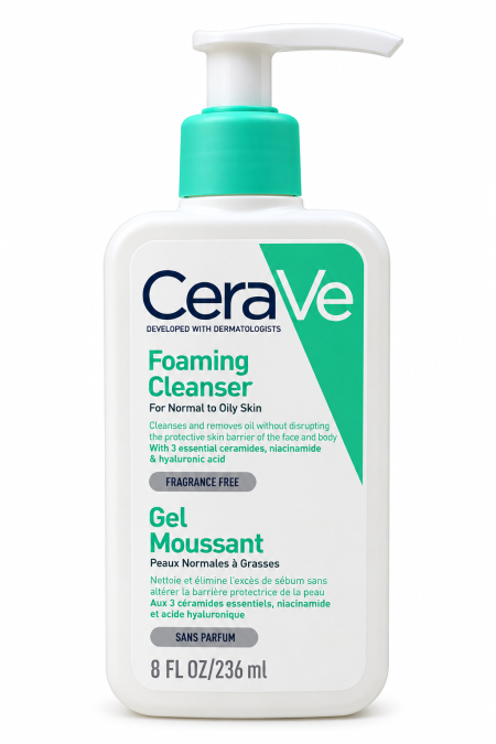 غسول سيرافي الرغوي للبشرة العادية والدهنية CeraVe Foaming Cleanser 236ML