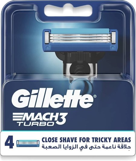 رؤوس حلاقة تبديل 4 قطع غيار- GILLETTE MACH3