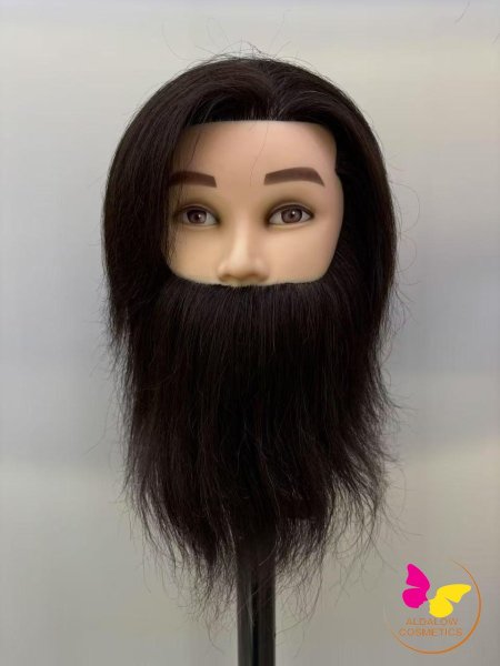 راس لعبة شعر رجالي للتدريب مع ذقن