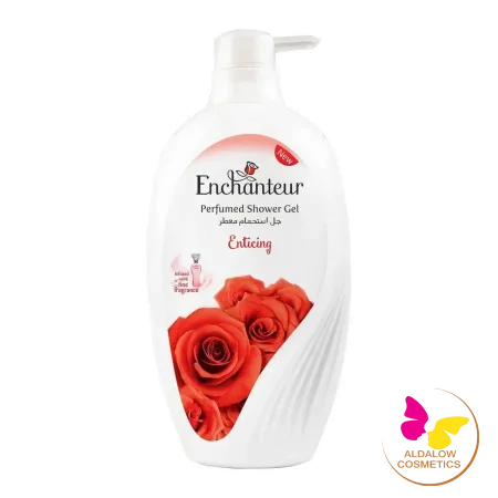 جل شور انشانتر مع ليفة - ENCHANTEUR 550ML - خمري