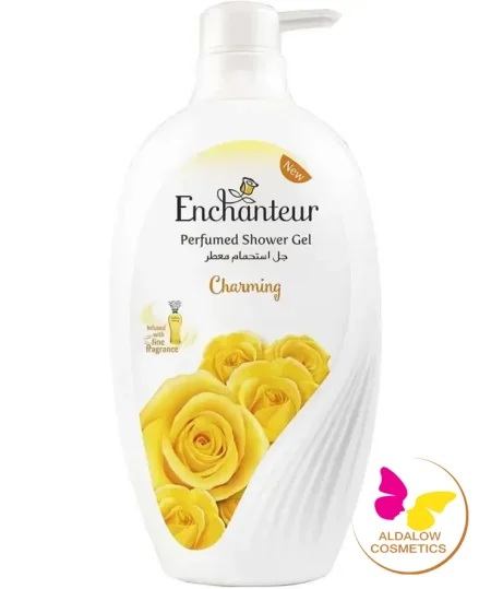 جل شور انشانتر مع ليفة - ENCHANTEUR 550ML - اصفر