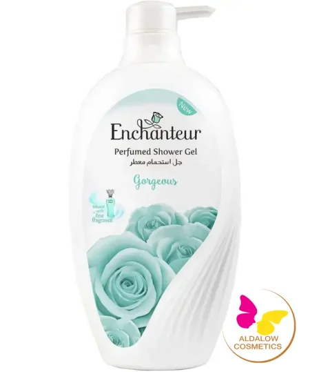 جل شور انشانتر مع ليفة - ENCHANTEUR 550ML - ازرق